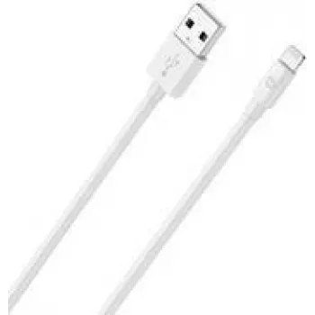 Mobiliojo telefono kabelis RealPower 385240 2m USB A Lightning baltas