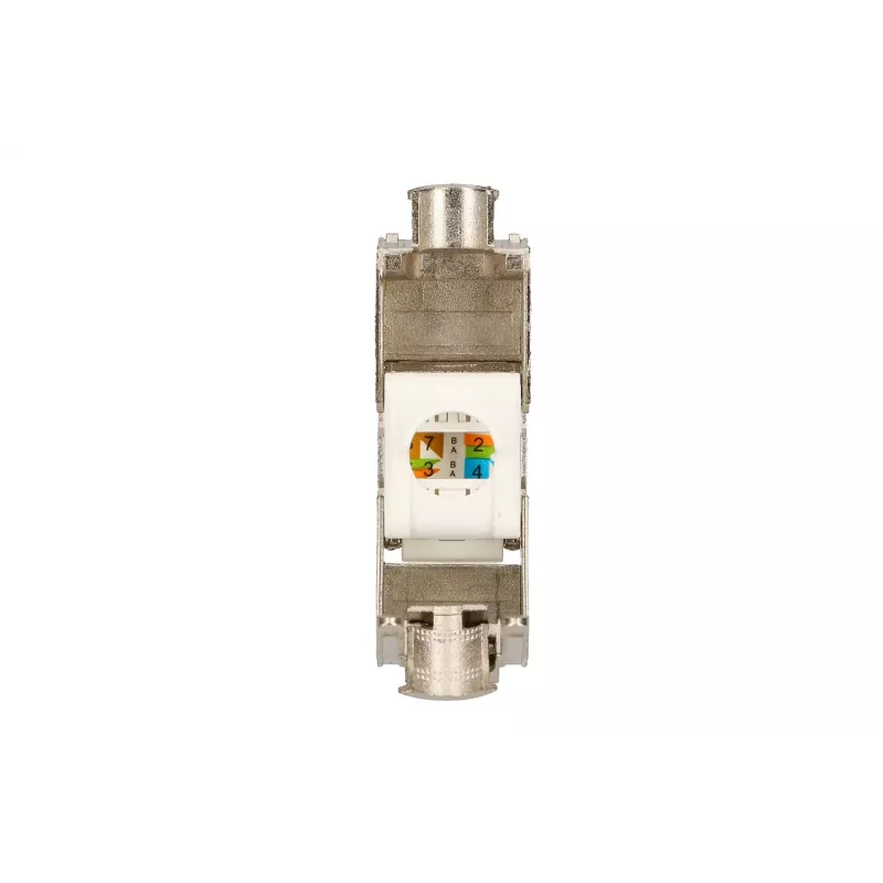 Extralink Keystone CAT6A STP RJ45 kampinis metalinis kištukinis lizdas, vieno prievado