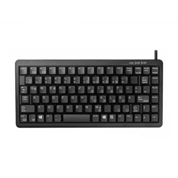 CHERRY Compact G84-4100LCADE-2, kompaktiška klaviatūra, USB + PS/2, QWERTY, juoda