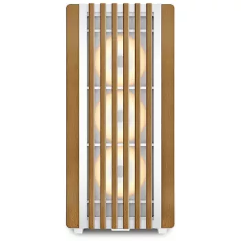 Sharkoon REBEL C70G RGB Full Tower White, Wood