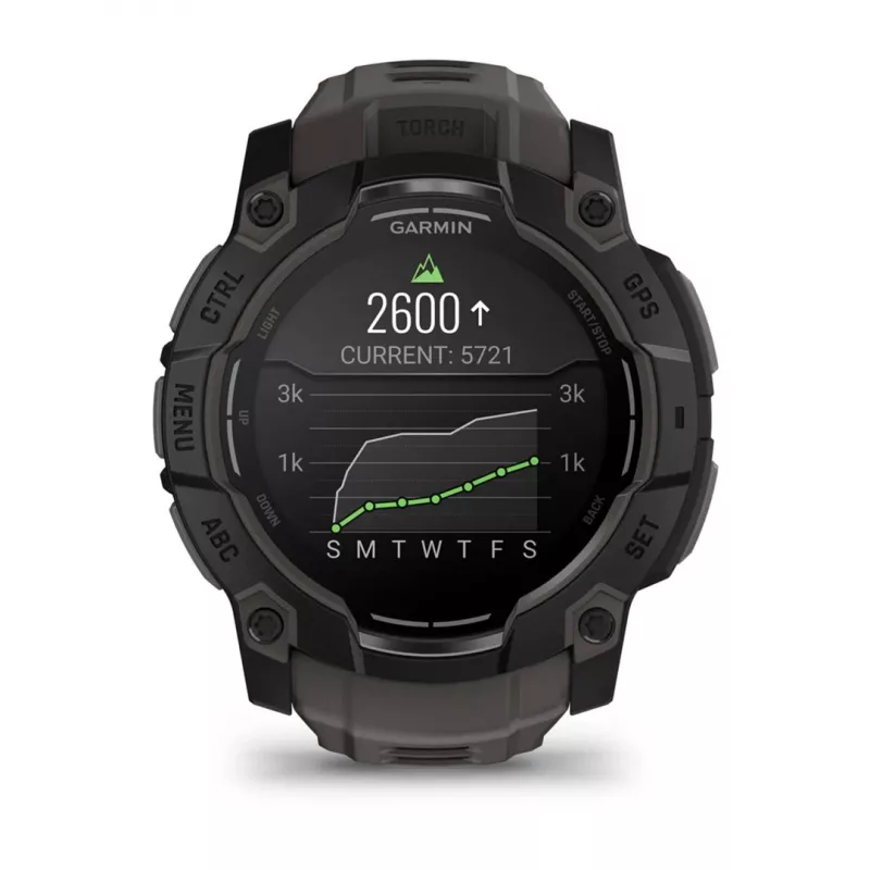 Garmin Instinct 3 AMOLED 3,3 cm (1,3 inch) 50 mm Skaitmeninis 416 x 416 pikselių Liečiamas ekranas Juodas GPS (palydovas)
