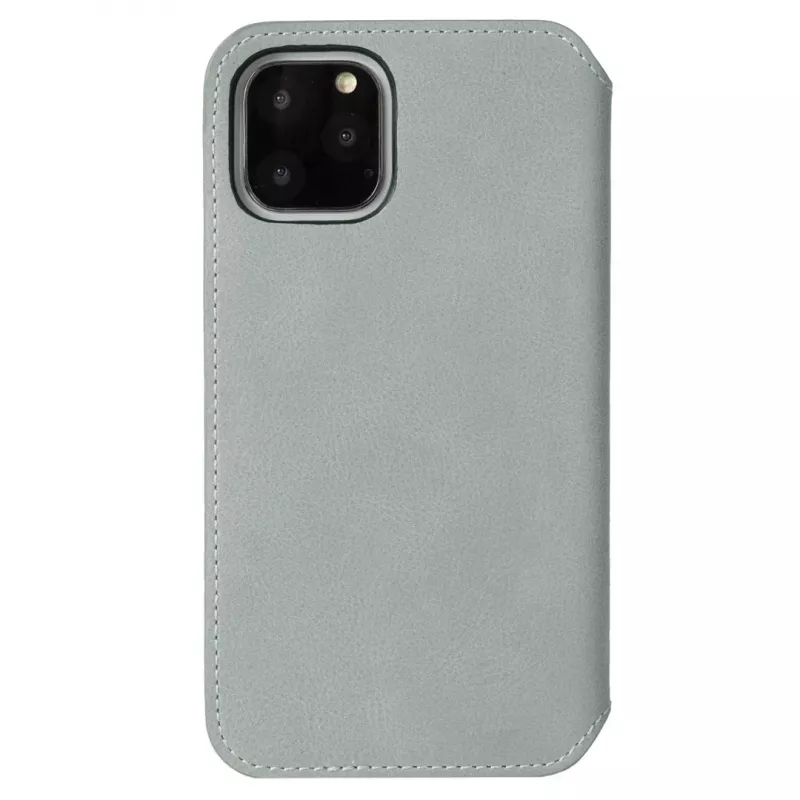 Krusell Sunne dėklas-pinigine Apple iPhone 11 Pro — vintage pilka, užlenkiamas dėklas su kortelių kišene