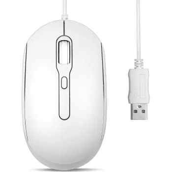 Perixx PERIMICE-222UW Pelė optinė tyli USB-A balta