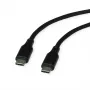 ROLINE USB 2.0 laidas C-C ST/ST Silikoninis 60W 1m Juodas