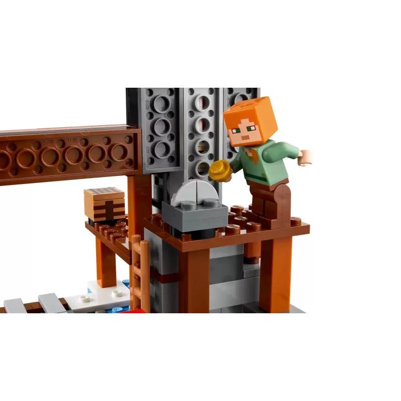 Konstruktorius LEGO Minecraft Kirtimo kasykla rinkinys 21277 — 530 dalių, 3 minifigūrėlės, nuo 8 metų