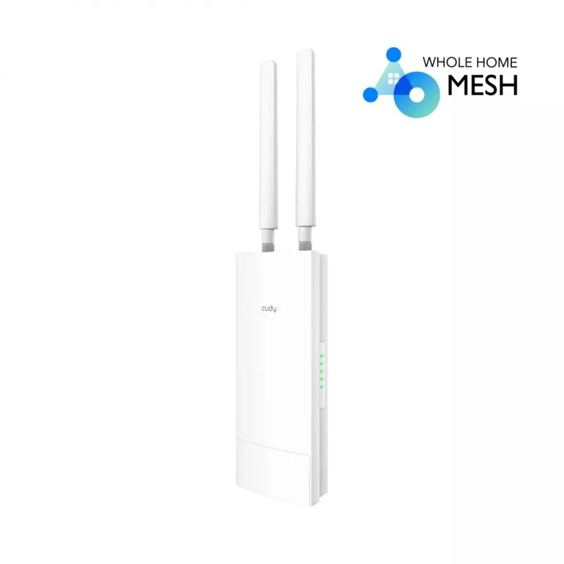 Cudy AP3000 Outdoor lauko belaidis prieigos taškas, dviejų juostų 2,4/5 GHz, IP65, PoE, 1x RJ-45, 2x išorinės RP-SMA antenos