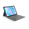 Klaviatūrinis dėklas Logitech Combo Touch QWERTZ vokiškas Smart Connector pilkas, skirtas iPad Air