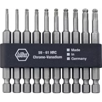 Atsuktuvų antgalių rinkinys Wiha 32804 — 10 vnt., Torx T10–T30, 70 mm