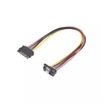 Renkforce SATA 15 kontaktų maitinimo prailginimo laidas, 0,30 m, juoda/raudona/geltona