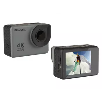 Veiksmo kamera BLOW 78-538 — 4K Ultra HD, 2 colių ekranas, 170° matymo laukas, Wi‑Fi, vaizdo stabilizatorius, microSD iki 64 GB