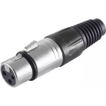 XLR jungtis ShiverPeaks BS55022-S – 3 kontaktų kištukinis skydinis, juoda apdaila