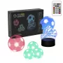 Stalinė lempa MANTA SNL124RGB RGB 3D šviesos dekoratyviniai rutuliai, keičiama LED spalva, dekoratyvinis apšvietimas