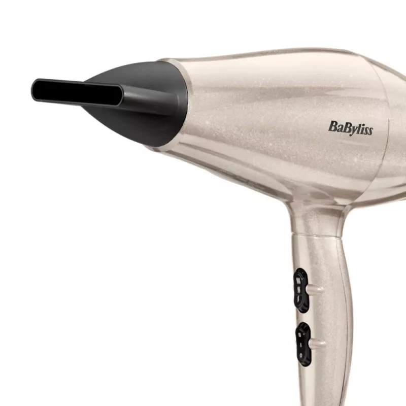 Plaukų džiovintuvas BABYLISS 5914PE – 2000 W, nuolatinės srovės variklis, 3 šilumos lygiai, 2 greičiai, šalto oro funkcija, juoda/auksinė/rožinis auksas