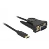 Delock 62964 USB-C į RS-232 DB9 serijinis adapteris, 1,8 m, juodas