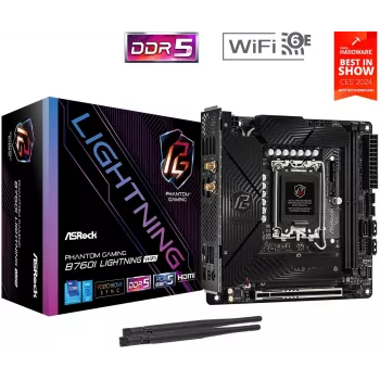 ASRock B760I Lightning WiFi DDR5 Mini-ITX LGA1700 pagrindinė plokštė