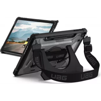 UAG Urban Armor Gear Plasma Handstrap & Kickstand Dėklas | Microsoft Surface Pro 12 colių (1. leidimas) | ledo (permatomas)/juodas | 324023114340