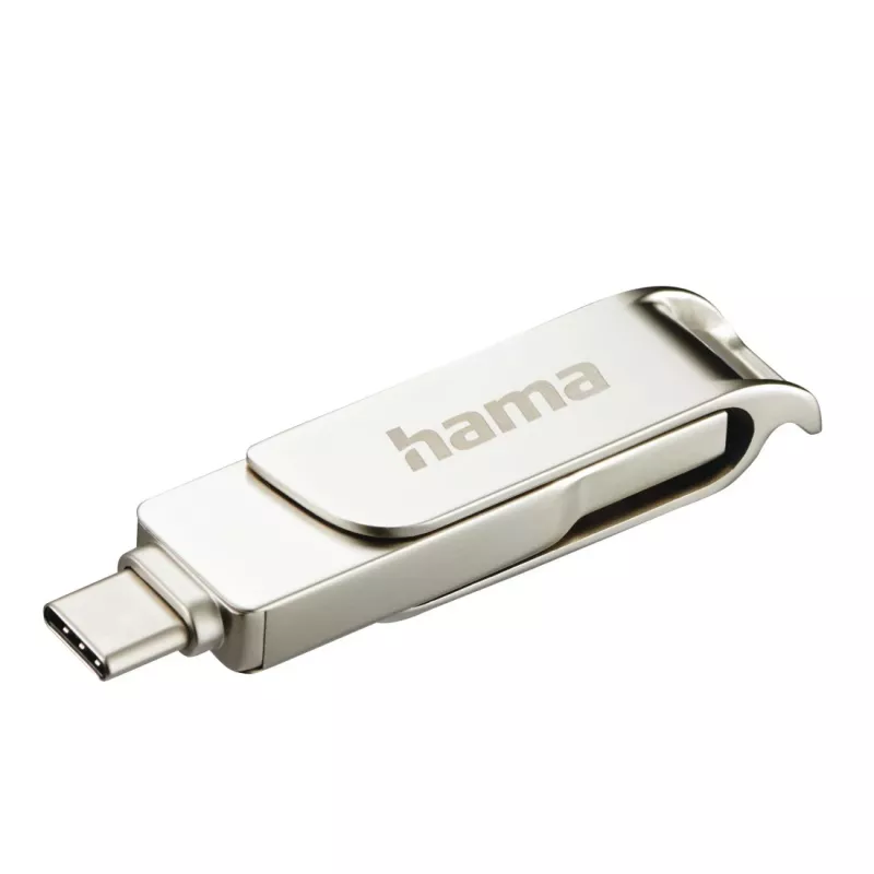 Hama C-Rotate Pro USB atmintukas 256 GB USB Type-A / USB Type-C 3.2 Gen 1 (3.1 Gen 1) sidabrinis