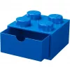 LEGO dėklas stalčiui 4, mėlynas, su smaigeliais