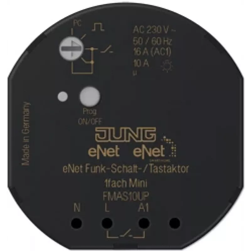 JUNG FM AS 10 UP perjungimo pavara, įmontuojama, 868 MHz, 230 V, 2300 W, 53×28 mm