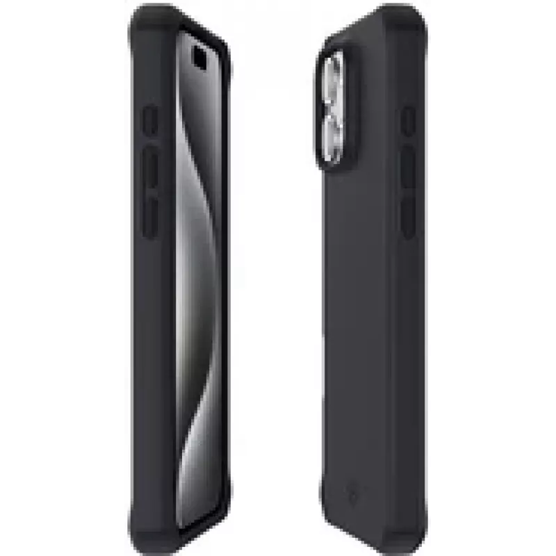 Mobilis Spectrum_R galinis dangtelis Apple iPhone 16 Pro – Juodas, 100% perdirbtas Impacthane, antimikrobinis (066072)