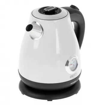 Elektrinis virdulys Camry CR 1344 — 1,7 l, 2200 W, nerūdijantis plienas, įmontuotas termometras, 360° pagrindas, baltas