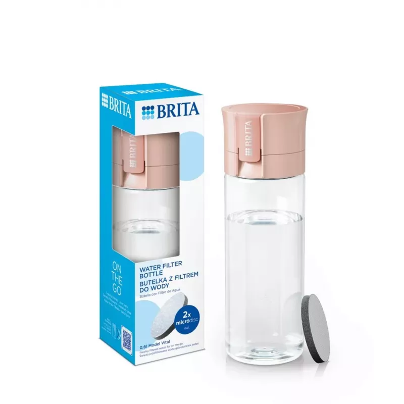 Brita Vital persikinis 2 diskų filtro butelis
