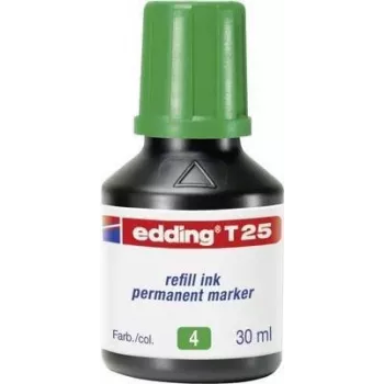 Pripildomas rašalas Edding T 25 žalia 30 ml, skirtas suderinamiems Edding markeriams