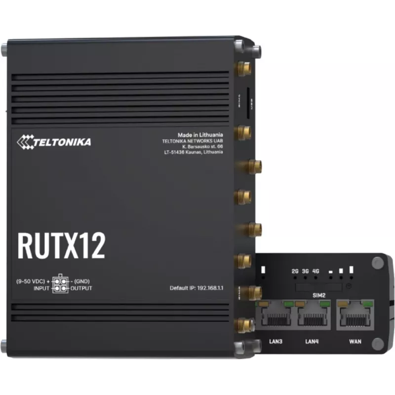 Teltonika RUTX12 pramoninis maršrutizatorius su dvigubu LTE Cat 6