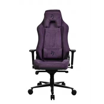 Žaidimų kėdė Arozzi Vernazza SoftFabric Violetinė – ergonomiškas dizainas, reguliuojami porankiai ir aukštis