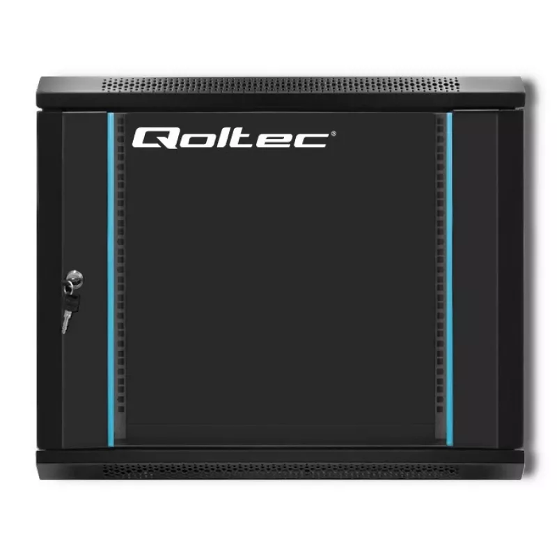19 colių stelažo spinta QOLTEC 54463 9U 600x500x450 mm metalinis korpusas tinklo įrangai