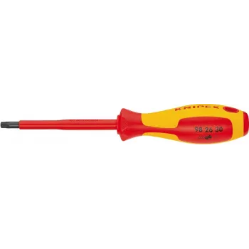 Knipex VDE Torx atsuktuvas dydis T 10, ašmenų ilgis 60 mm DIN EN 60900 (98 26 10)