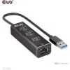 USB šakotuvas CLUB3D USB 3.2 Gen1 Type-A 3 prievadai su Gigabit Ethernet