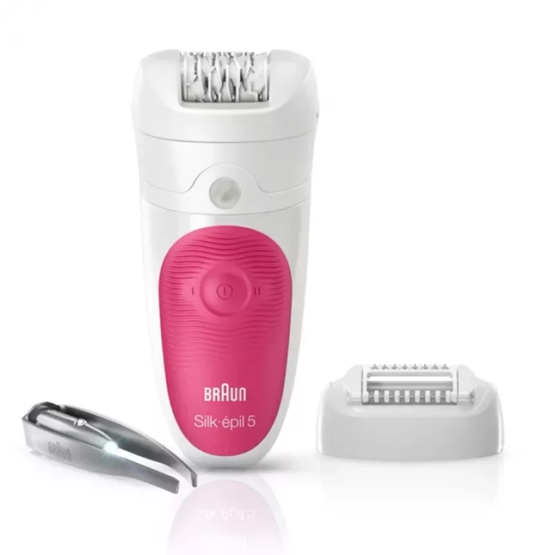 Braun Silk-epil 5 5-500 SensoSmart epiliatorius, rožinė/balta
