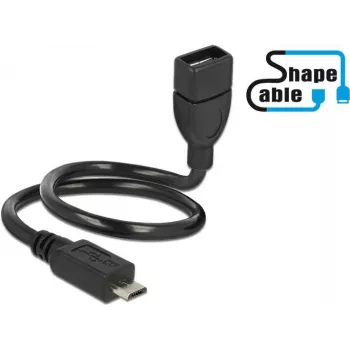 USB laidas DeLOCK 83927 USB 2.0 0.35 m Micro-USB B USB A juodas