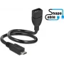 USB laidas DeLOCK 83927 USB 2.0 0.35 m Micro-USB B USB A juodas