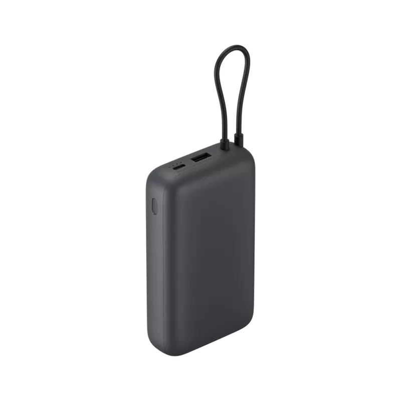 Xiaomi Power Bank 20000mAh su integruotu kabeliu, tamsiai pilka, modelis 61828