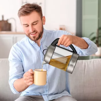 Elektrinis virdulys Black & Decker 1.7 L 2200 W Juodas Nerūdijantis plienas Peršviečiamas