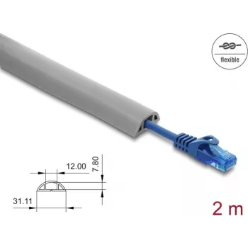 Kabelių mova DELOCK 20766 pilka PVC 1 vnt.