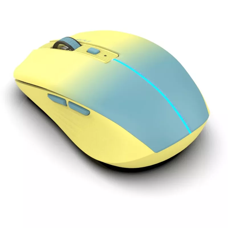 Cian Technology GmbH INCA Mouse IWM-511RS belaidė pelė su Bluetooth ir radijo ryšiu, RGB foninis apšvietimas, geltona