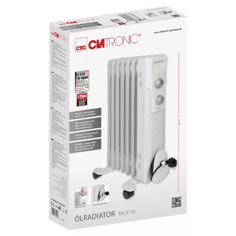 Alyvinis elektrinis šildytuvas Clatronic RA 3735