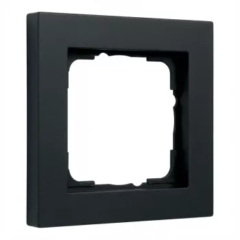 Rėmelis jungikliui Gira E2 Black, besraigtis plastikinis, 1-vietis