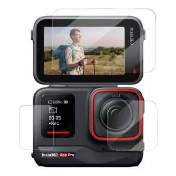 Grūdinto stiklo apsauginė plėvelė Telesin S6-FLM-02-TIS, skirta Insta360 Ace Pro Ace