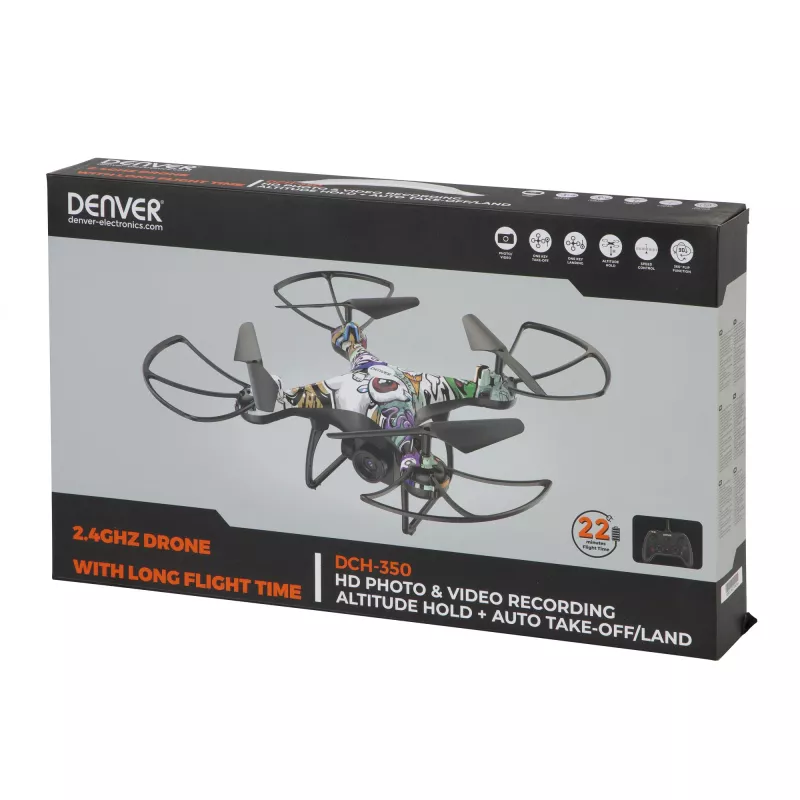 Dronas Denver 2.4 GHz su HD kamera ir aukščio fiksavimu