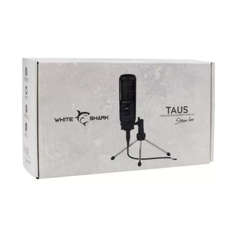 White Shark TAUS Mikrofonas Juodas Studijinis