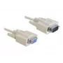 DeLOCK Sub-D9 serijinis kabelis 84016 5m smėlio spalvos
