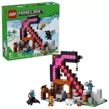Konstruktorius LEGO Minecraft Kirtimo kasykla rinkinys 21277 — 530 dalių, 3 minifigūrėlės, nuo 8 metų