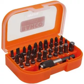 Bitų rinkinys Bahco 31 vnt., skirtas plyšiniams, Phillips, Pozidriv, TORX, šešiakampiams varžtams