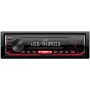 Automobilinis skaitmeninis medijos imtuvas JVC KD-X162, 1 DIN, 200 W, 24 bitų DAC, FLAC/MP3/WAV/WMA, priekyje USB Type-A, 3,5 mm, LCD 2 eilučių, juodas