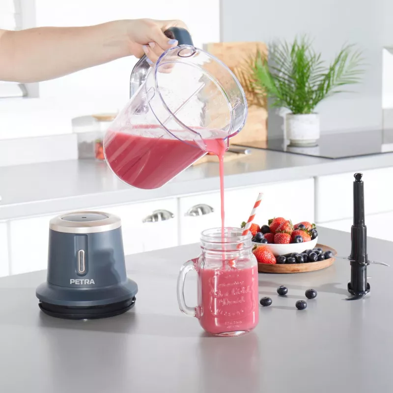 Belaidis trintuvas Petra PT5393BGRYVDE, 1,5 l, nerūdijančio plieno peiliai