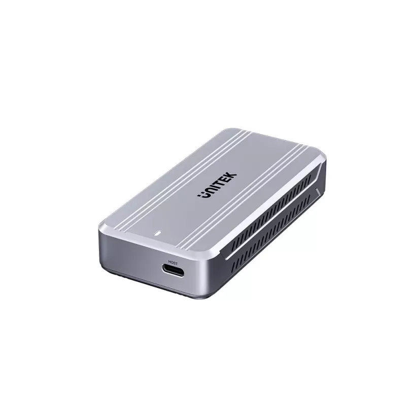 SSD korpusas Unitek S1242AGY01-EU USB4 40Gbps, M.2 NVMe, iki 8TB, aliuminis/plastikas, aktyvus aušinimas